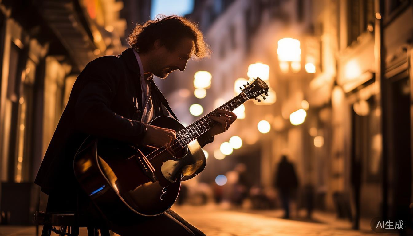 这让我想起了那位街头艺人。他或